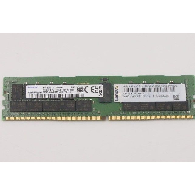 32GB LENOVO 4X77A08633 TRUDDR4 3200MHZ 2RX4 1.2V RDIMM THINKSYSTEM - 3