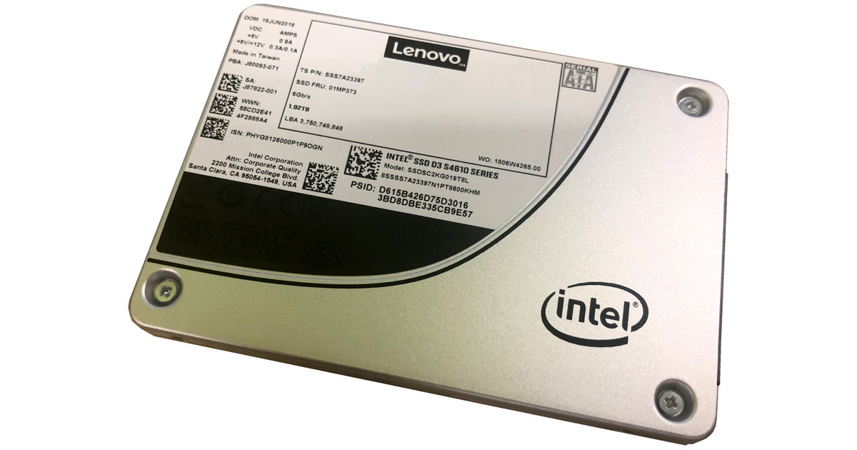 3.84TB LENOVO 4XB7A74955 THINKSYSTEM DE SERIES 1DWD 2.5in SSD 2U24 - 2