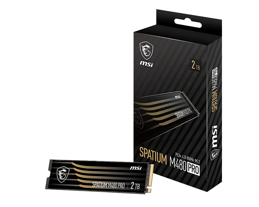 MSI SSD SPATIUM M480 PRO PCIE 4.0 NVME M.2 2TB R:7400 W:7000 - 6