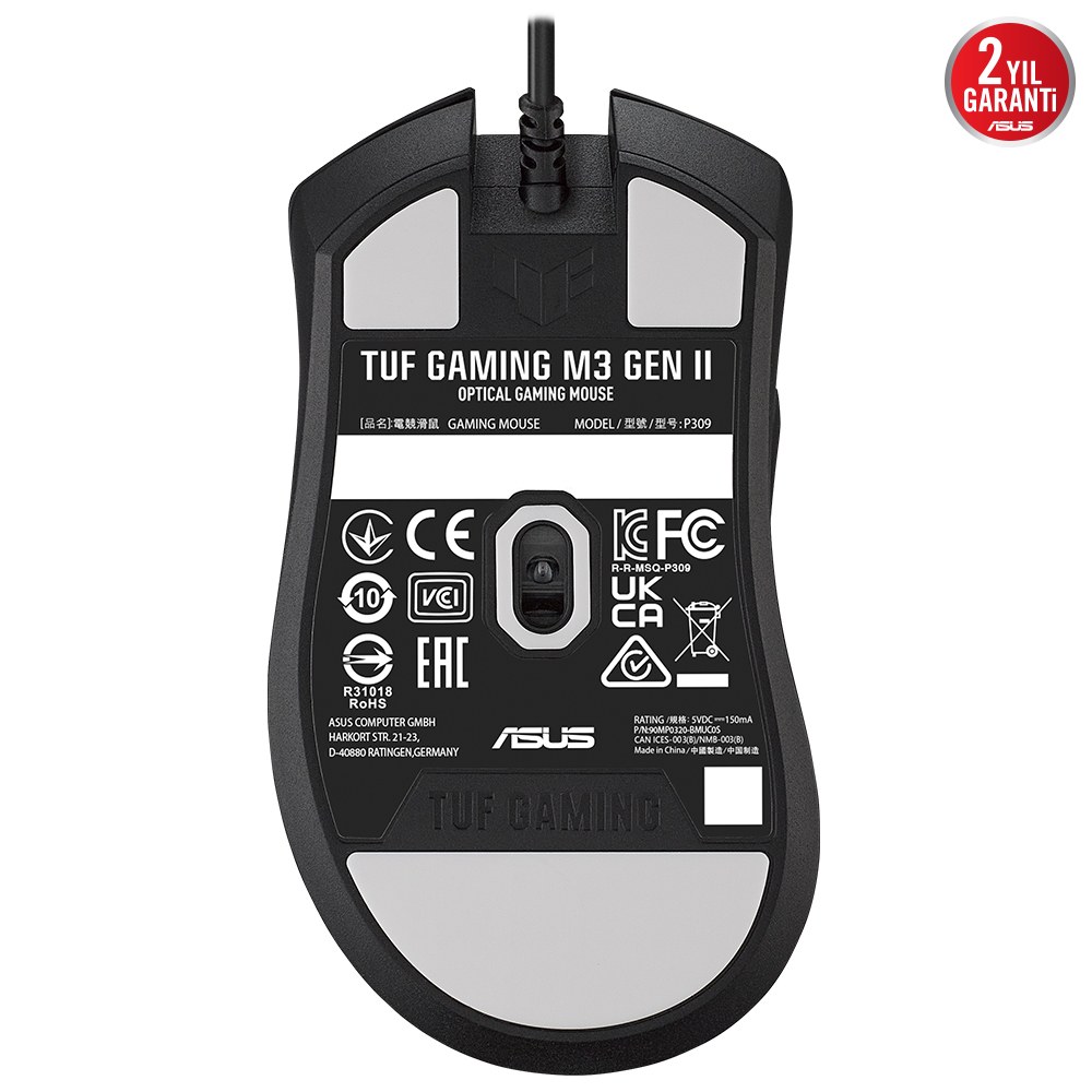 ASUS TUF GAMING M3 GEN II AURA SYNC RGB 8000 DPI SENSOR 60 MİLYON TIKLAMA ÖMRÜ 59 GRAM HAFIF TASARIM OYUNCU MOUSE - 2