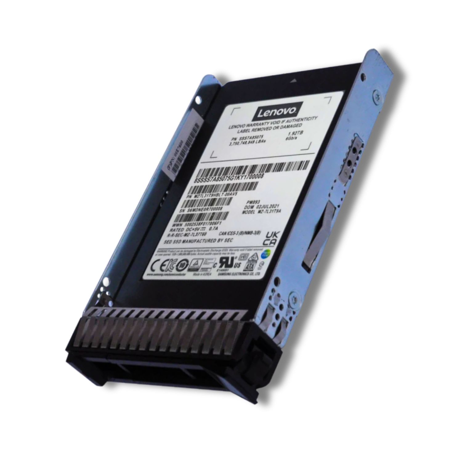LENOVO 1.92TB SSD V2 4XB7A90875 2.5in VA READ INTENSIVE SATA 6Gb HS THINKSYSTEM