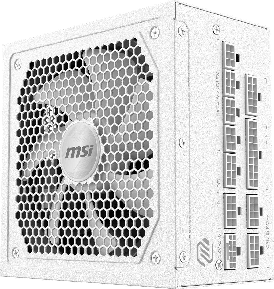 MSI MAG A1000GL PCIE5 WHITE 1000W 80+ GOLD POWER SUPPLY - 7