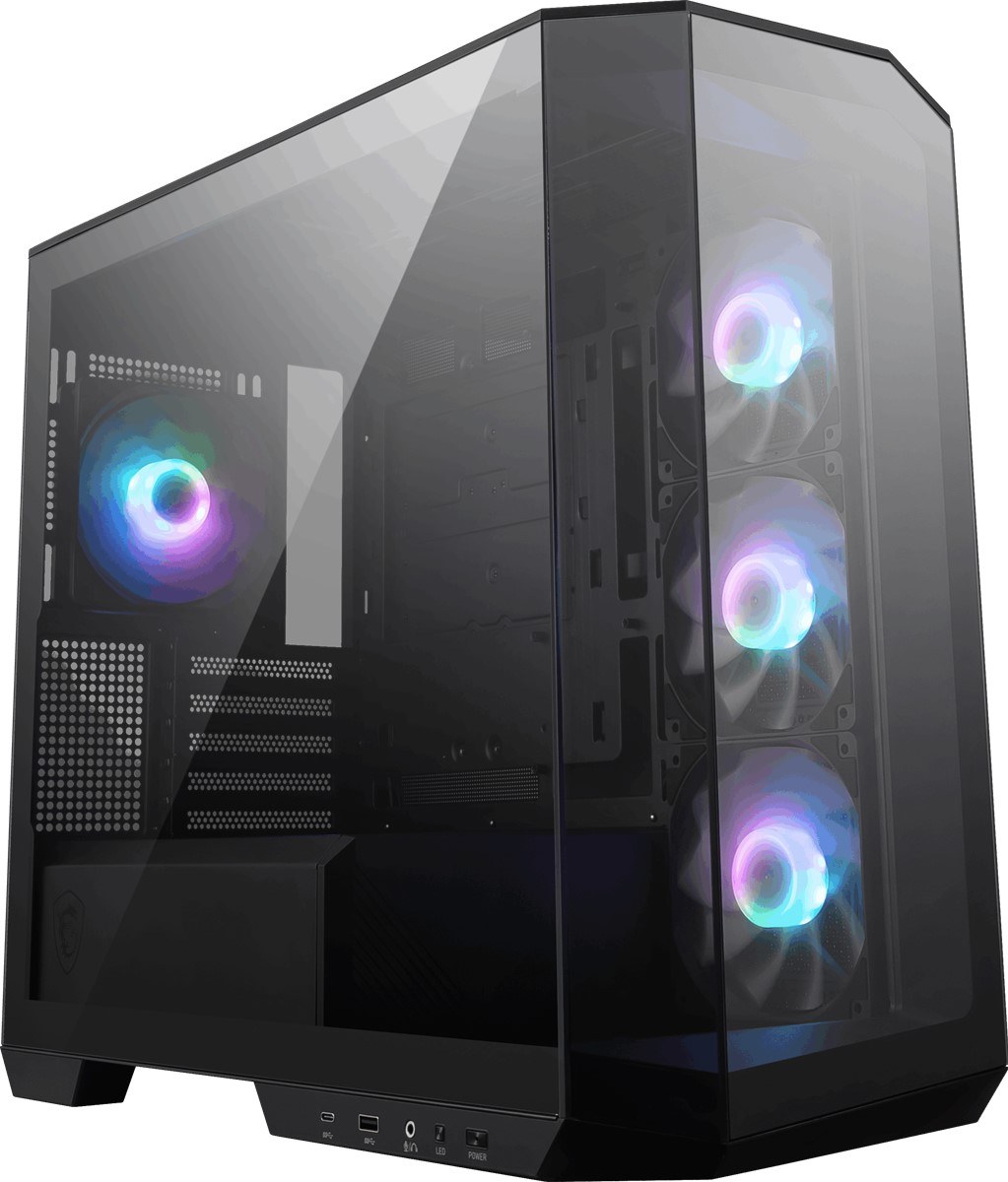 MSI MAG PANO M100R PZ Temperli Cam 3x120mm 1x120mm ARGB Fan 650W Bronz mATX Panoramik Bilgisayar Kasası - 7