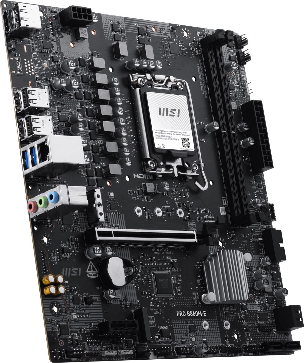 MSI MB PRO B860M-E SOKET 1851 DDR5 9066MHZ(OC) 2xM.2 HDMI DISPLAY 5G LAN mATX - 5