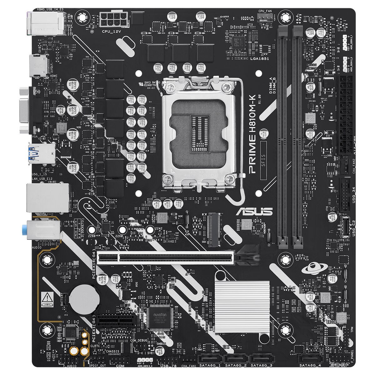 ASUS PRIME H810M-K INTEL H810 LGA1851 DDR5 6400 HDMI VGA M2 USB3.2 AURA RGB MATX 6+1+1+1 GÜÇ AŞAMALARI 1 X USB 5GBPS USB TYPE-C BAŞLIĞI READY FOR ADVANCED AI PC - 2