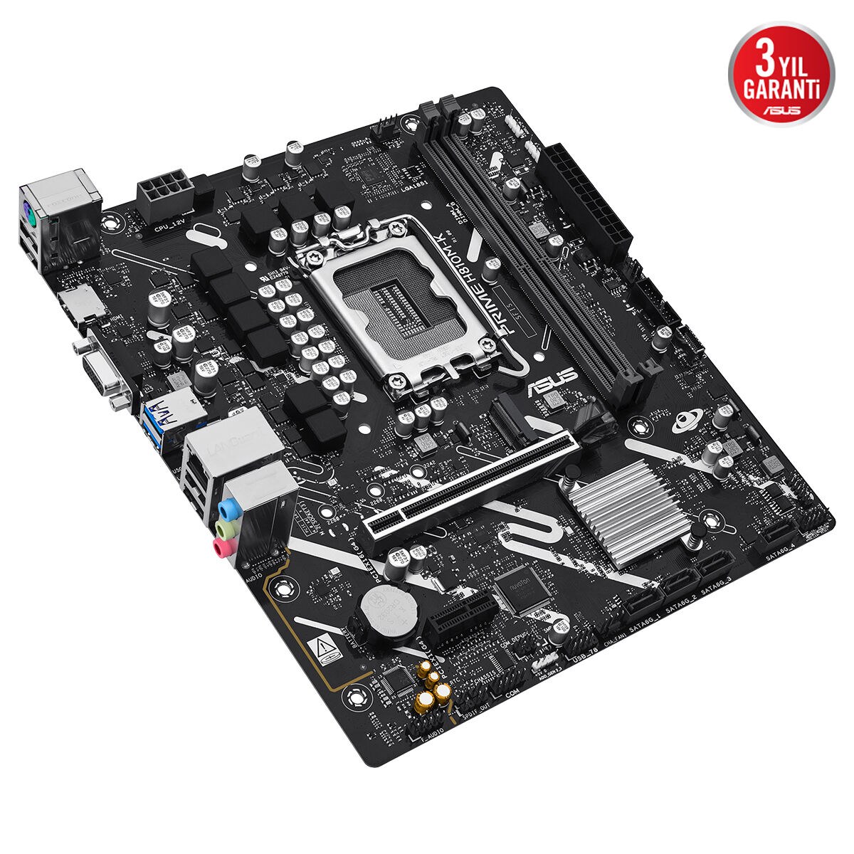 ASUS PRIME H810M-K INTEL H810 LGA1851 DDR5 6400 HDMI VGA M2 USB3.2 AURA RGB MATX 6+1+1+1 GÜÇ AŞAMALARI 1 X USB 5GBPS USB TYPE-C BAŞLIĞI READY FOR ADVANCED AI PC - 4
