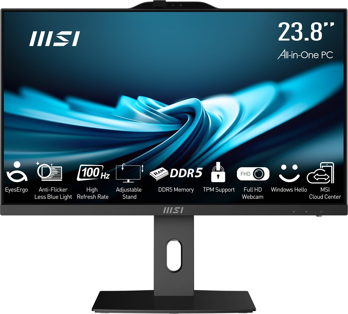 MSI PRO AP242P 14M-649XEU 23.8 FHD 16:9 (1920X1080) I5-14400 16GB DDR5 512GB SSD FDOS SIYAH AIO PC - 2