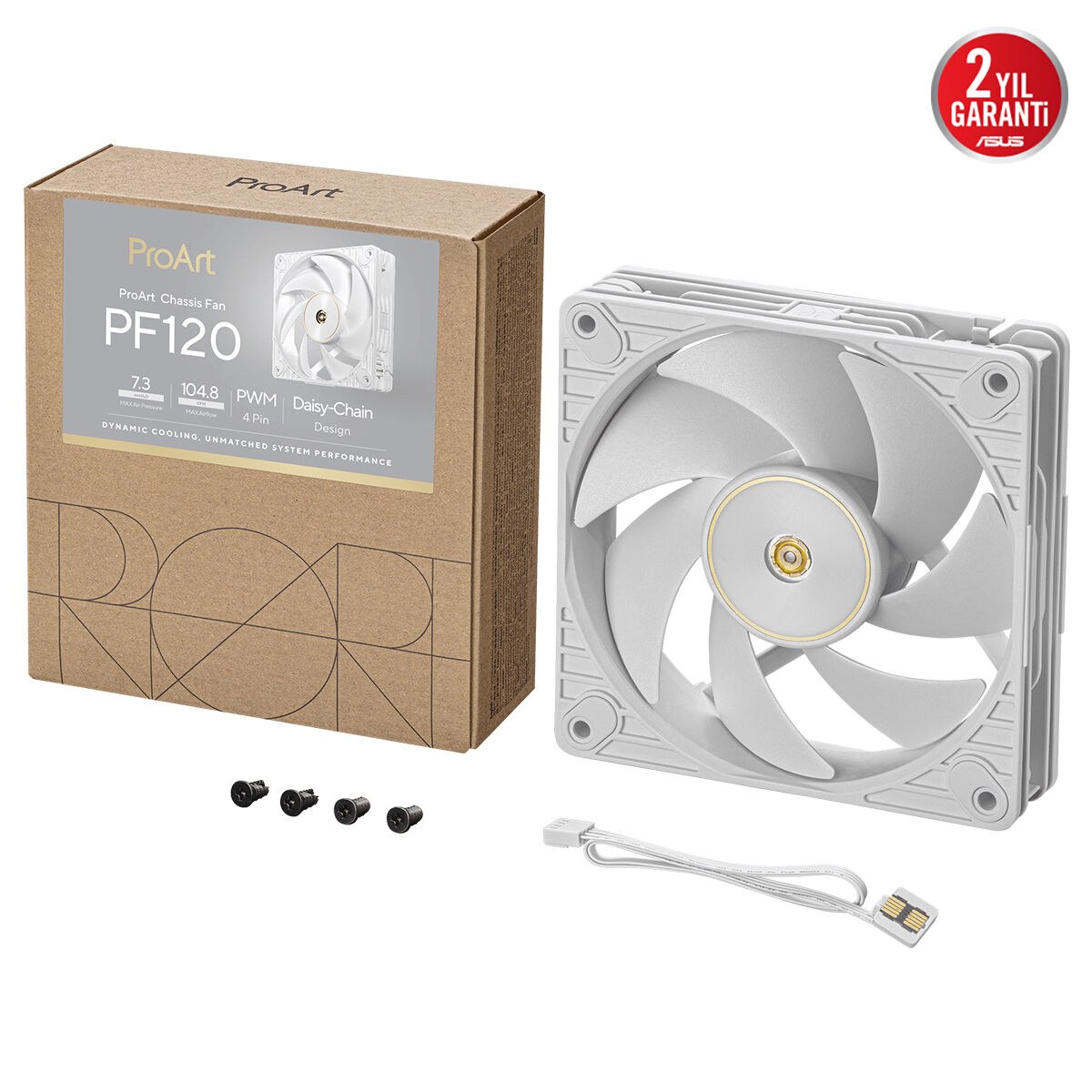 ASUS PROART PF120 FAN PWM WHITE SOGUTUCU KASA RADYATOR FANI - 3