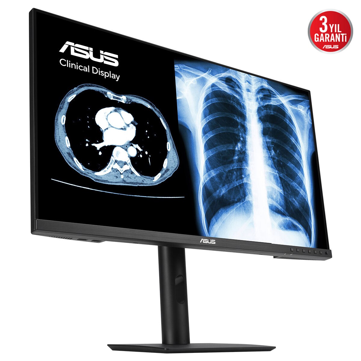 ASUS KLİNİK MONİTÖR MH2441A 23.8 IPS 3.6MP 2560x1440 5ms 75Hz 300cd DP HDMI USB-C YOK VESA 3YIL AGLR DICOM PART 14 GSDF DICOM ÖN AYARI OTOMATİK KALİBRASYON JND <%10 ANTİBAKTERİYAL KAPLAMA DAISY CHAIN - 2