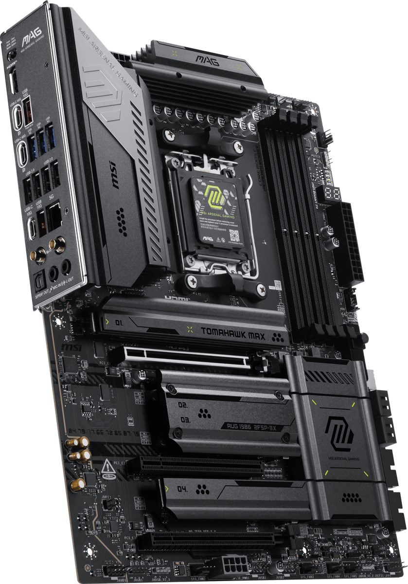 MSI MB MAG X870E TOMAHAWK MAX WIFI AM5 DDR5 8400MHZ(OC) USB4 4x M.2 HDMI 2x Type-C DP 5G LAN WIFI 7 RGB ATX - 5