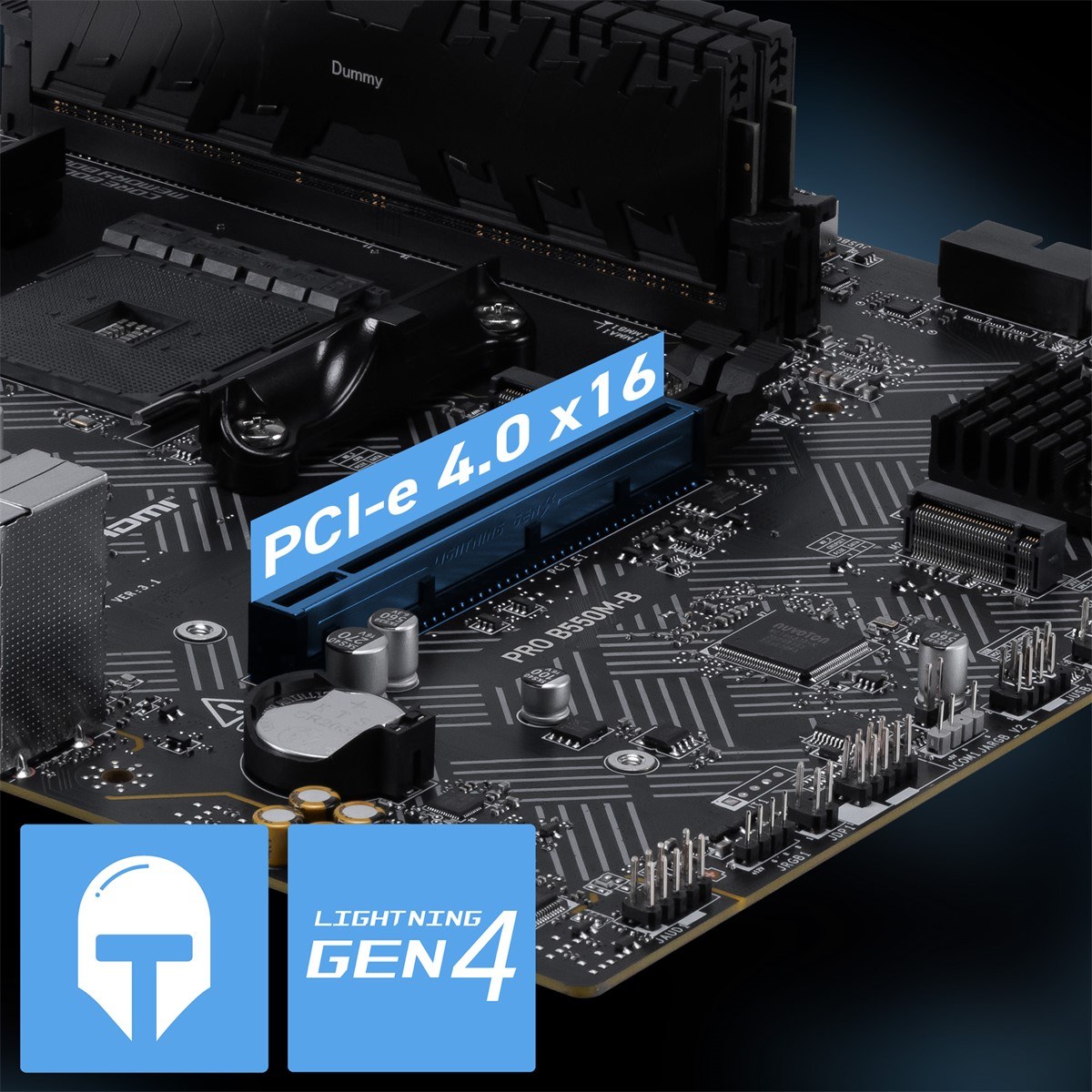 MSI MB PRO B550M-B AM4 DDR4 4600(OC) HDMI DP 2x M.2 USB 5Gbps mATX - 2