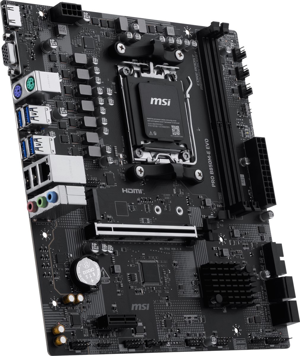 MSI MB PRO B850M-E EVO AM5 DDR5 8200MHZ(OC) HDMI VGA M.2 USB 5Gbs 2.5G LAN mATX - 5