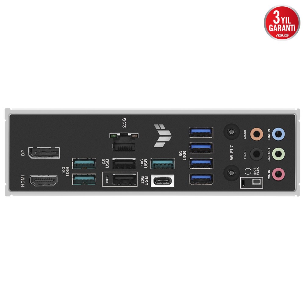 ASUS TUF GAMING B850-PRO WIFI7 W NEO AMD B850 AM5 DDR5 9000 DP HDMI 3x M2 USB3.2 GEN 2x2 WIFI 7 + BT AURA RGB 2.5GBIT LAN ATX 14+2+1 GÜÇ AŞAMALARI 1xGEN5 M.2 READY FOR ADVANCED AI PC - 6