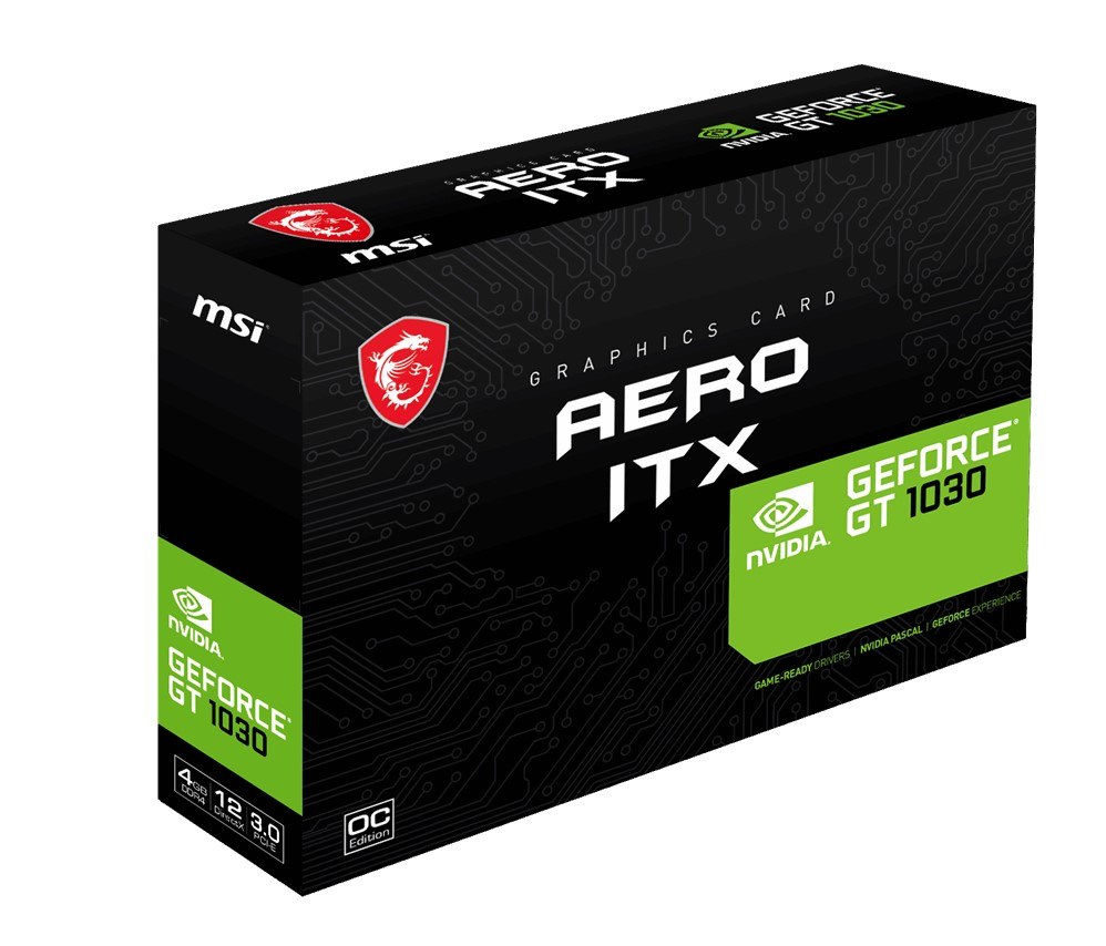 MSI VGA GEFORCE GT 1030 AERO ITX 4GD4 OC GT1030 4GB GDDR4 64B DX12 PCIE 3.0 X16 (1XHDMI 1XDVI) - 5