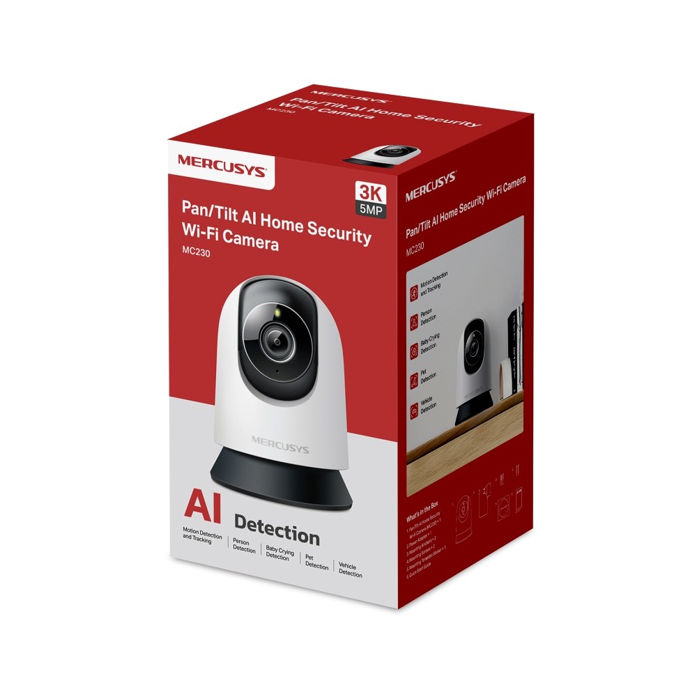 TP-LINK MERCUSYS MC230 PAN/TILT AI EV GÜVENLİK WI-FI KAMERASI - 2