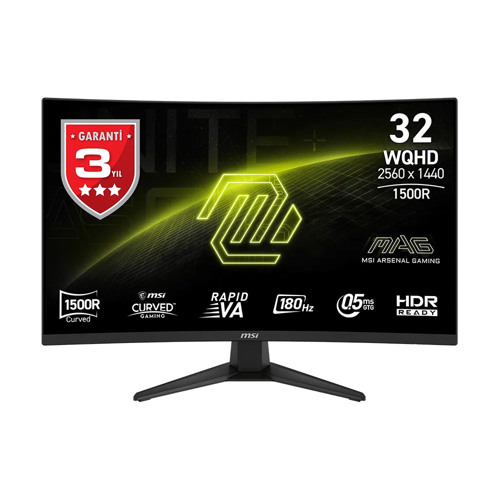 MSI 31.5 MAG 321CQF E18 2560x1440 (WQHD) 16:9 CURVE 1500R RAPID VA 180HZ 0.5MS FREESYNC GAMING MONITOR - 2