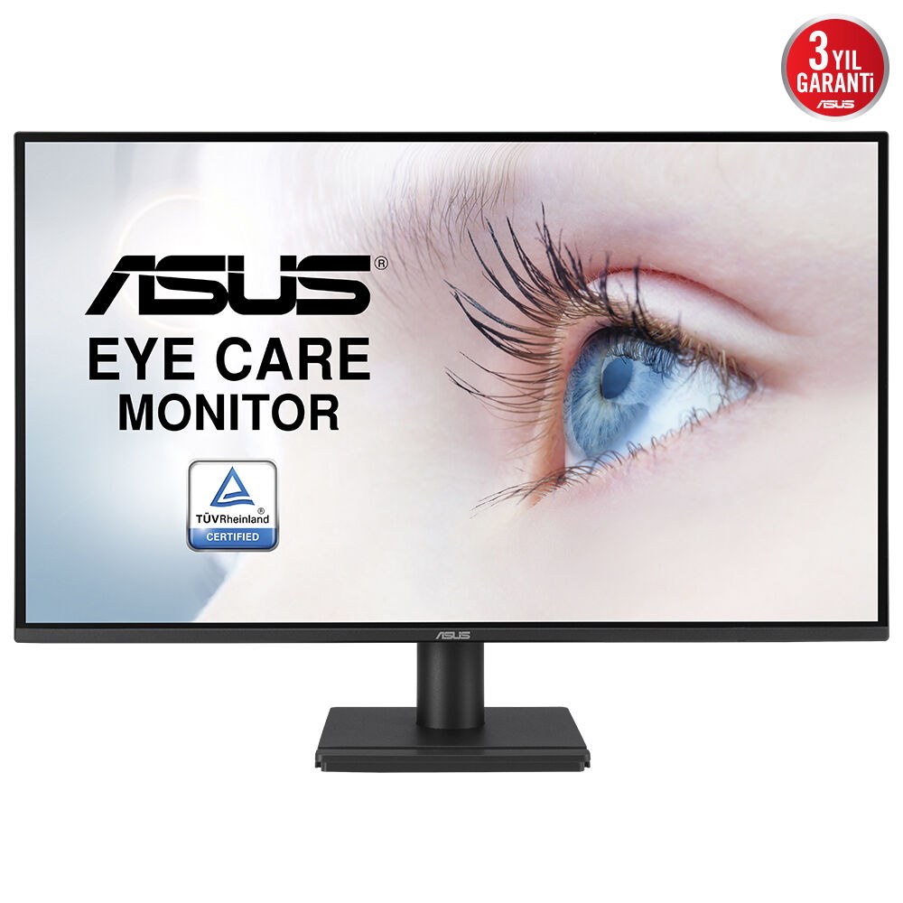 ASUS VA27AQ 27 2K IPS 2560x1440 1ms 75Hz 350cd DP HDMI VGA Hoparlör VESA 3YIL EYE CARE FLICKER-FREE ÇERÇEVESİZ DÜŞÜK MAVİ IŞIK MONİTÖR - 2