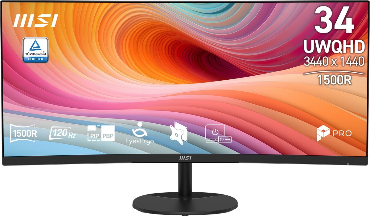 MSI 34 PRO MP341CQ E12 3440x1440 (UWQHD) 21:9 CURVE 1500R VA 120HZ 1MS (MPRT) ADAPTIVE-SYNC MONITOR - 2