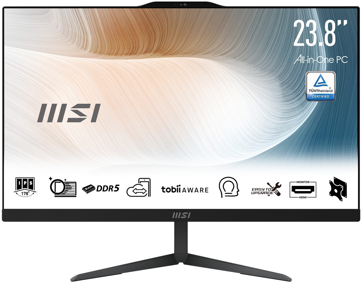 MSI MODERN AM242 1M-2268XEU 24 FHD 16:9 (1920X1080) CORE 5 120U 8GB DDR5 512GB SSD FDOS SIYAH AIO PC - 2