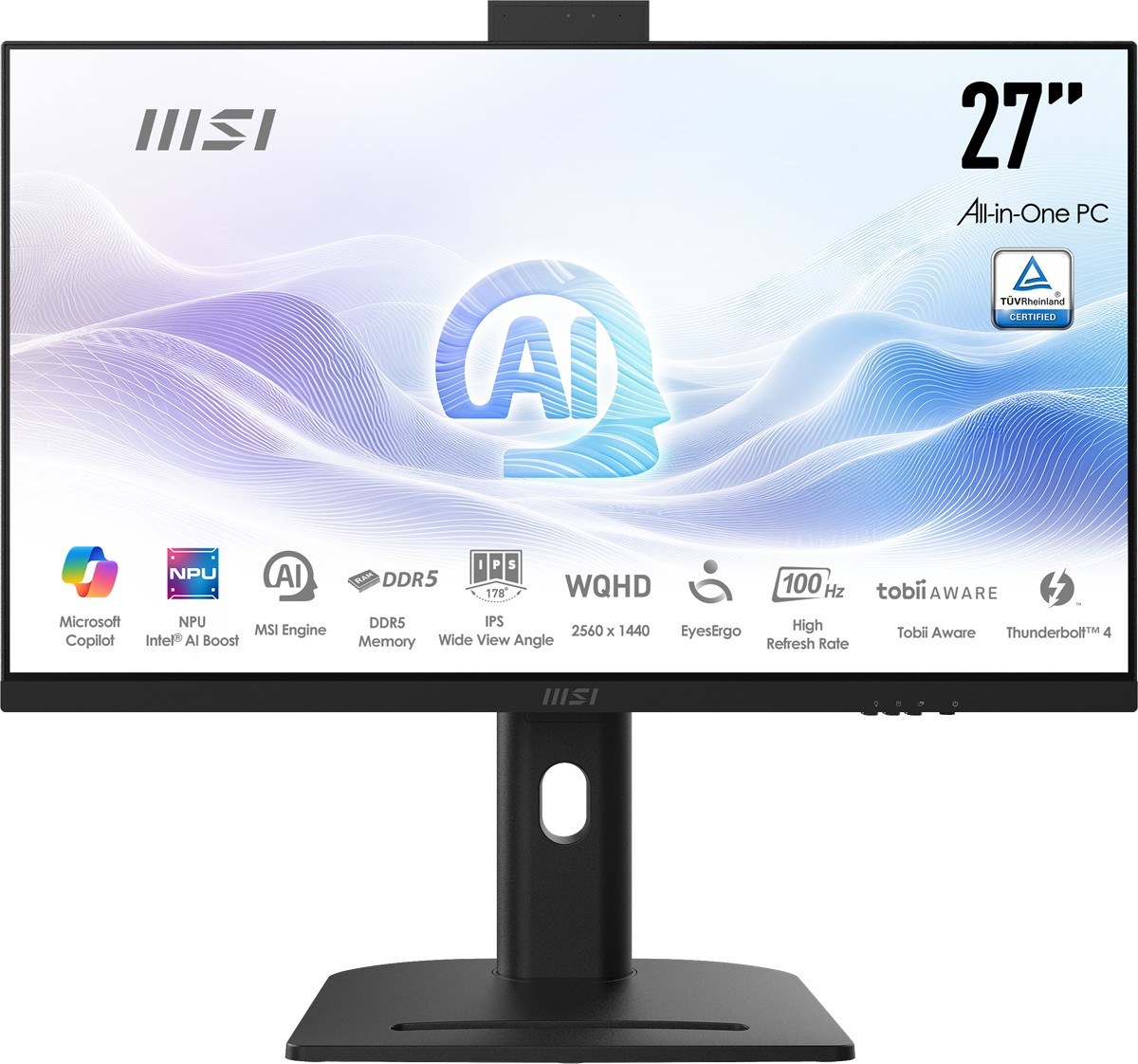 MSI MODERN AM273QP AI 1UMG-416XEU 27 WQHD 16:9 (2560X1440) ULTRA 7 155H 32GB DDR5 1TB SSD FDOS SIYAH AIO PC - 2
