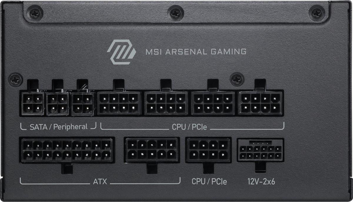 MSI PSU MAG A1200PLS PCIE5 1200W 80+ PLATINIUM ATX 3.1 PCIe 5.1 12V-2x6 POWER SUPPLY - 7