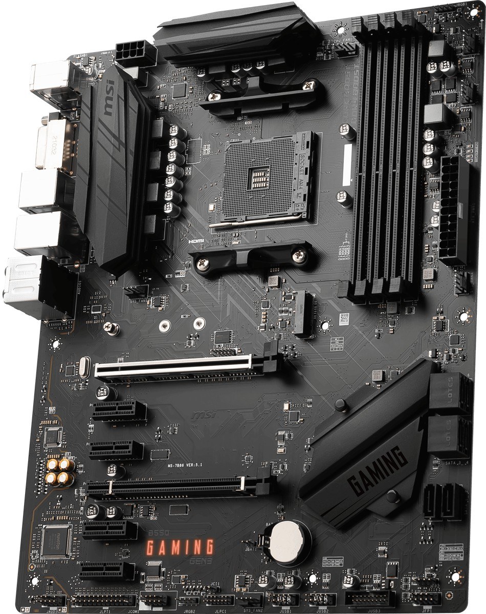MSI MB B550 GAMING AM4 DDR4 4800(OC) HDMI DP 2x M.2 USB 10Gbps 1G LAN ATX - 4