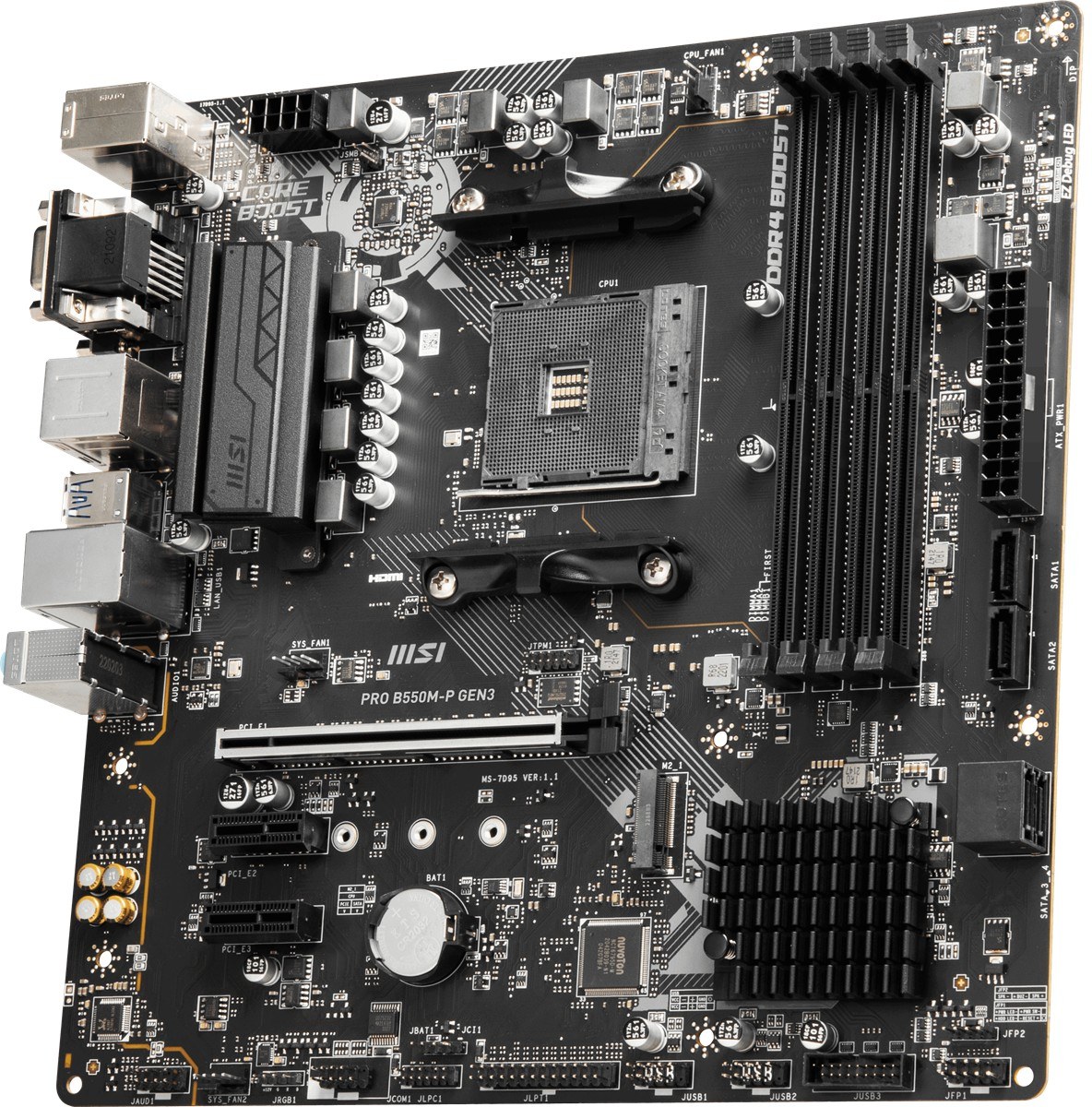 MSI MB PRO B550M-P AM4 DDR4 4400(OC) HDMI DP VGA 2xM.2 USB5Gbps mATX - 4