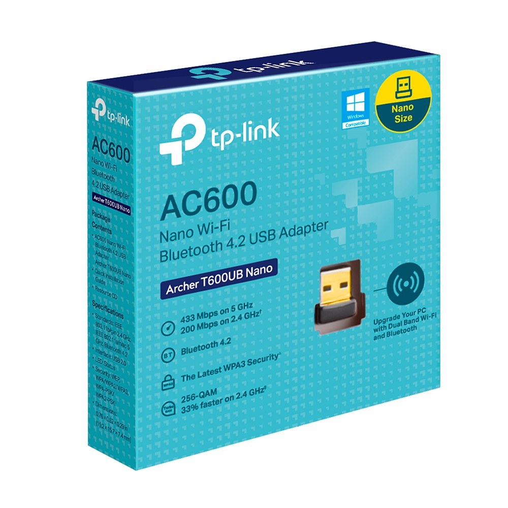 TP-LINK ARCHER T600UB NANO AC600 NANO DUAL BAND WI-FI BLUETOOTH 4.2 USB ADAPTOR - 3