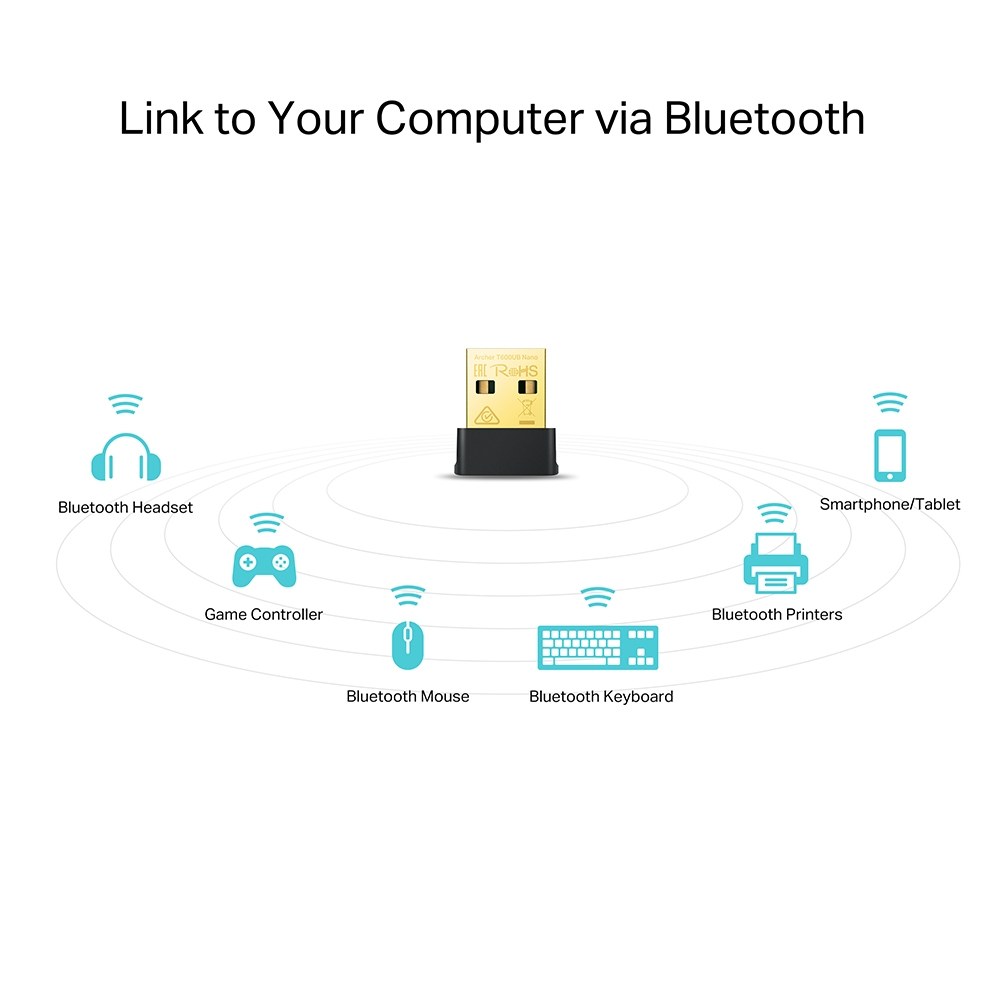 TP-LINK ARCHER T600UB NANO AC600 NANO DUAL BAND WI-FI BLUETOOTH 4.2 USB ADAPTOR - 2