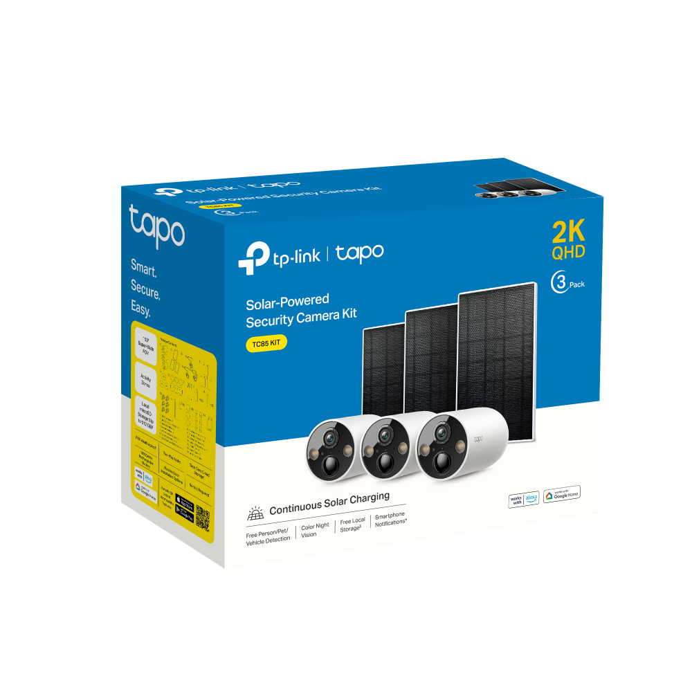 TP-LINK TAPO TC85 KIT GUNES ENERJILI GUVENLIK KAMERASI KITI - 2