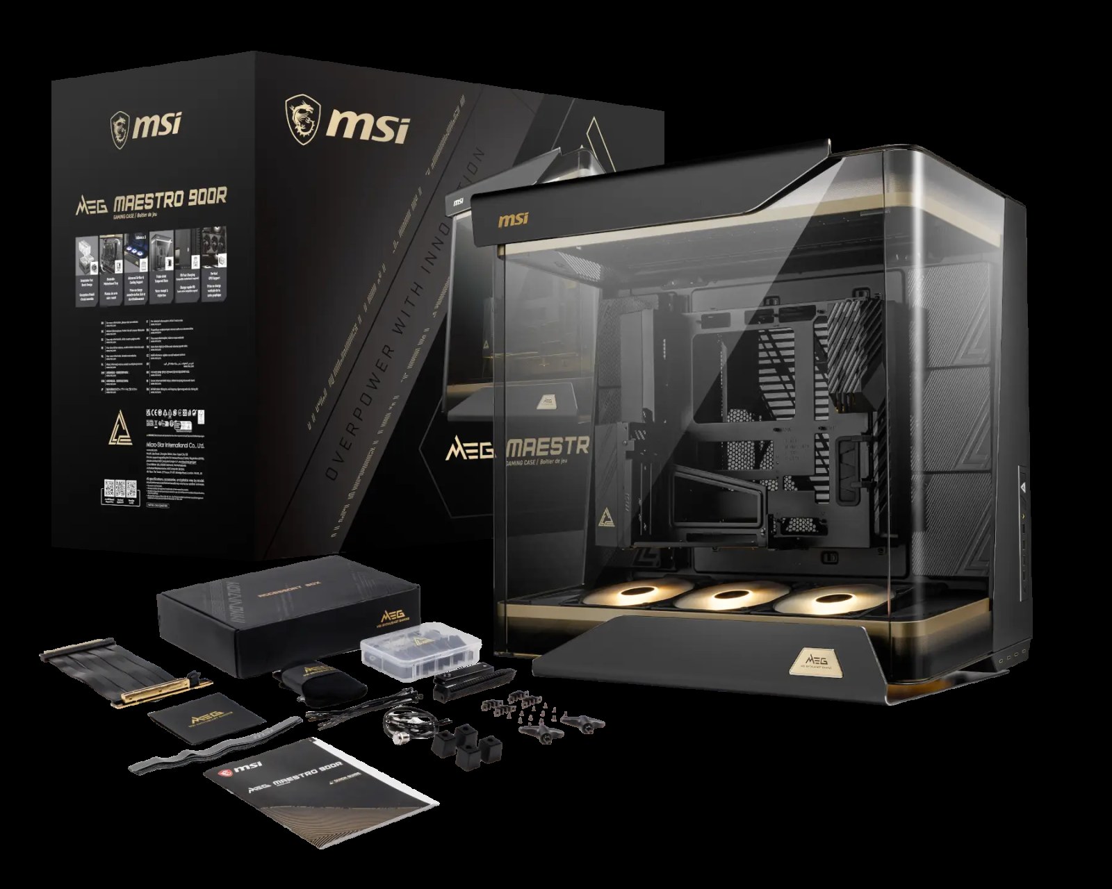 MSI MEG MAESTRO 900R 3 x 160 mm ARGB FaN E-ATX Panoramik Gaming Bilgisayar Kasası - 2