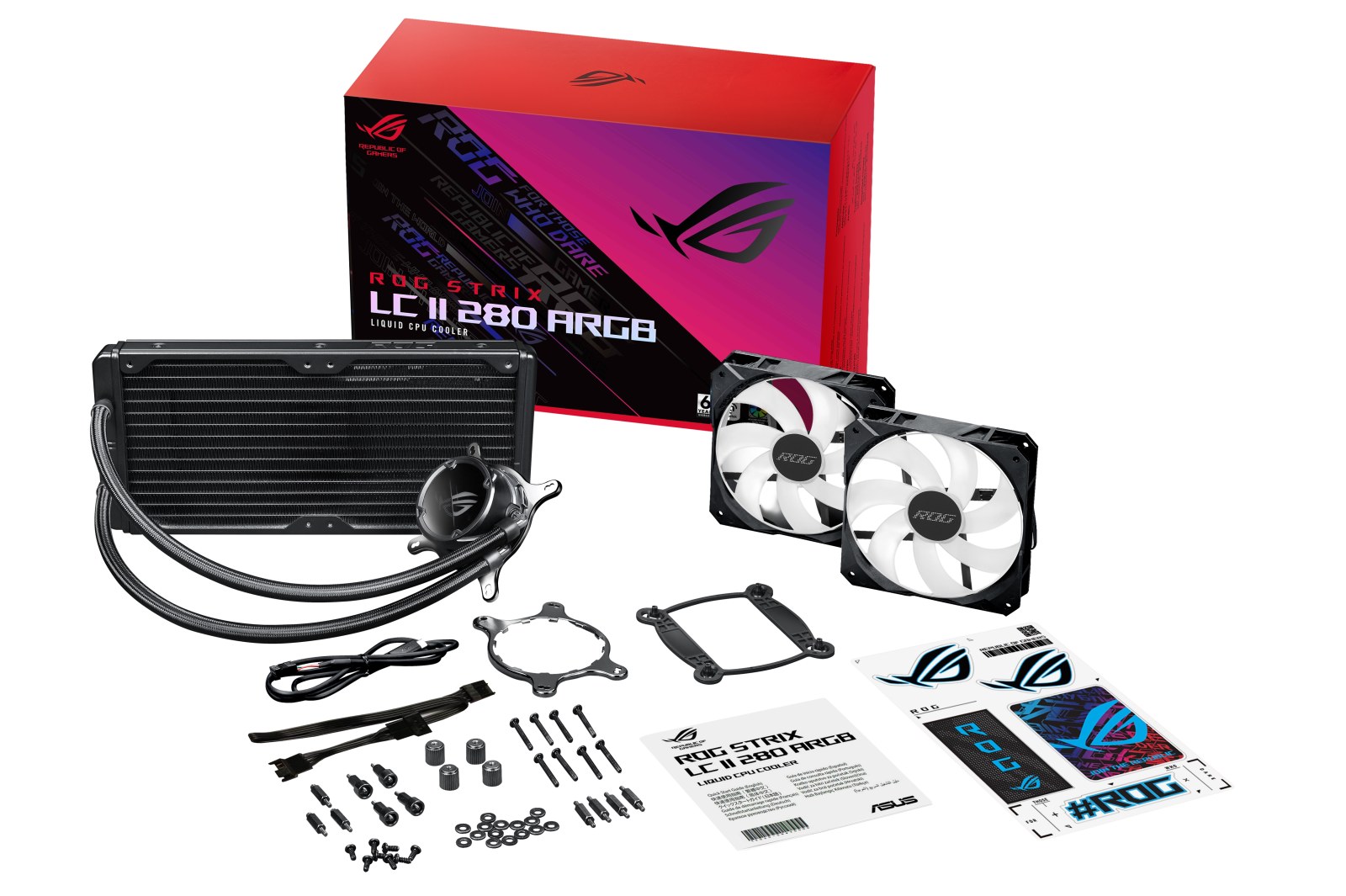 ASUS ROG STRIX LC II 280 ARGB AURA SYNC RGB DUAL ROG 140MM*2 ADRESLENEBİLİR RGB FAN CPU SIVI SOĞUTUCUSU 6 YIL GARANTİ V2 - 5