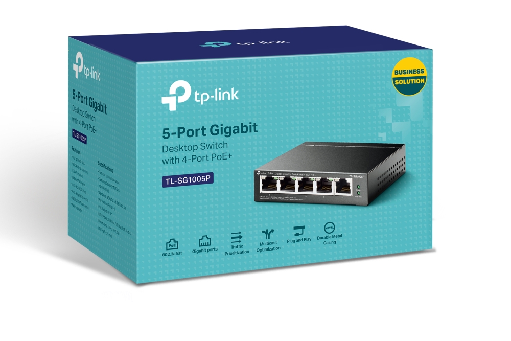TP-LINK TL-SG1005P 5 PORT 10/100/1000Mbps GIGABIT MASAÜSTÜ SWITCH 4 PORT PoE - 2