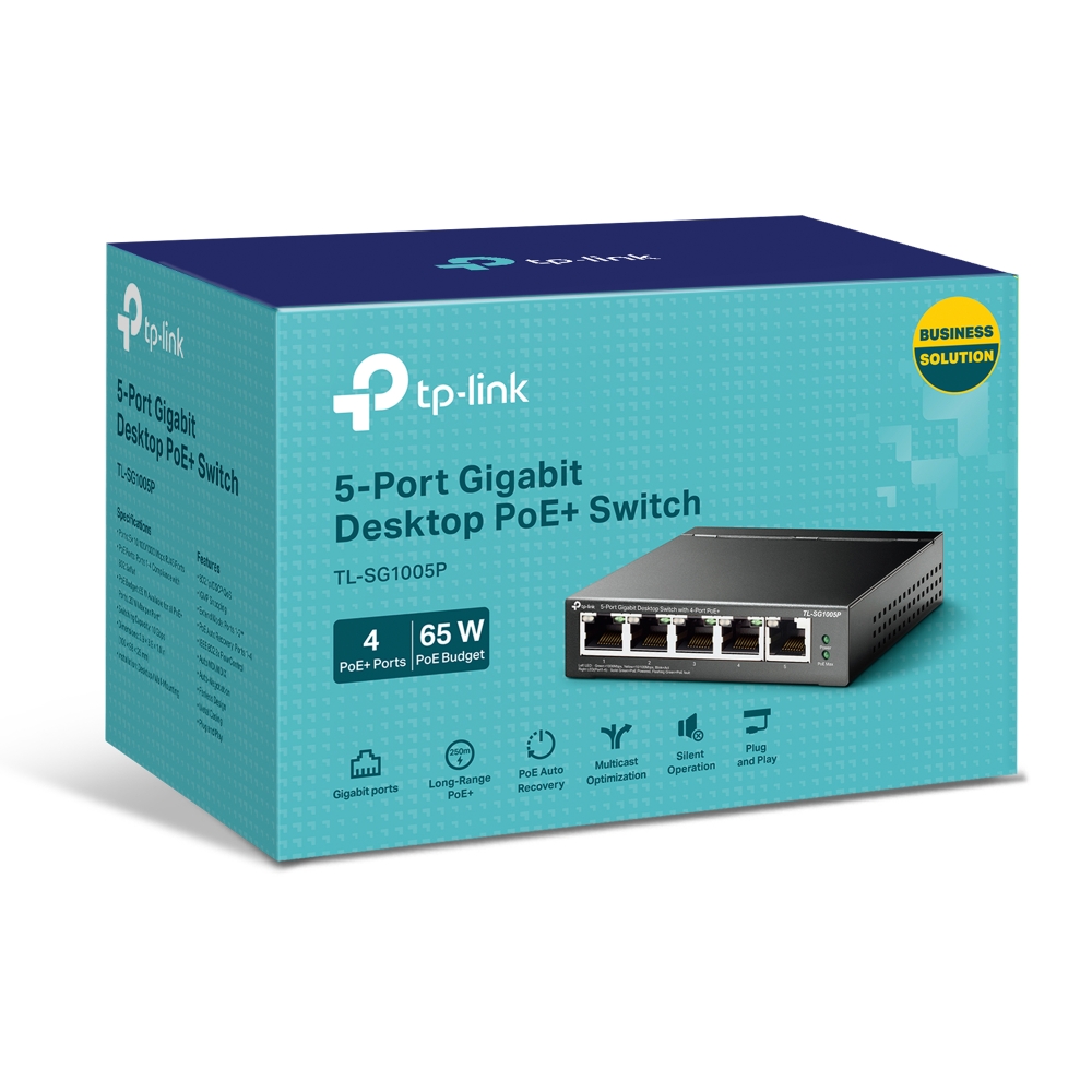 TP-LINK TL-SG1005P 5 PORT 10/100/1000Mbps GIGABIT MASAÜSTÜ SWITCH 4 PORT PoE - 3