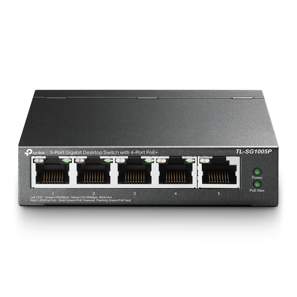TP-LINK TL-SG1005P 5 PORT 10/100/1000Mbps GIGABIT MASAÜSTÜ SWITCH 4 PORT PoE
