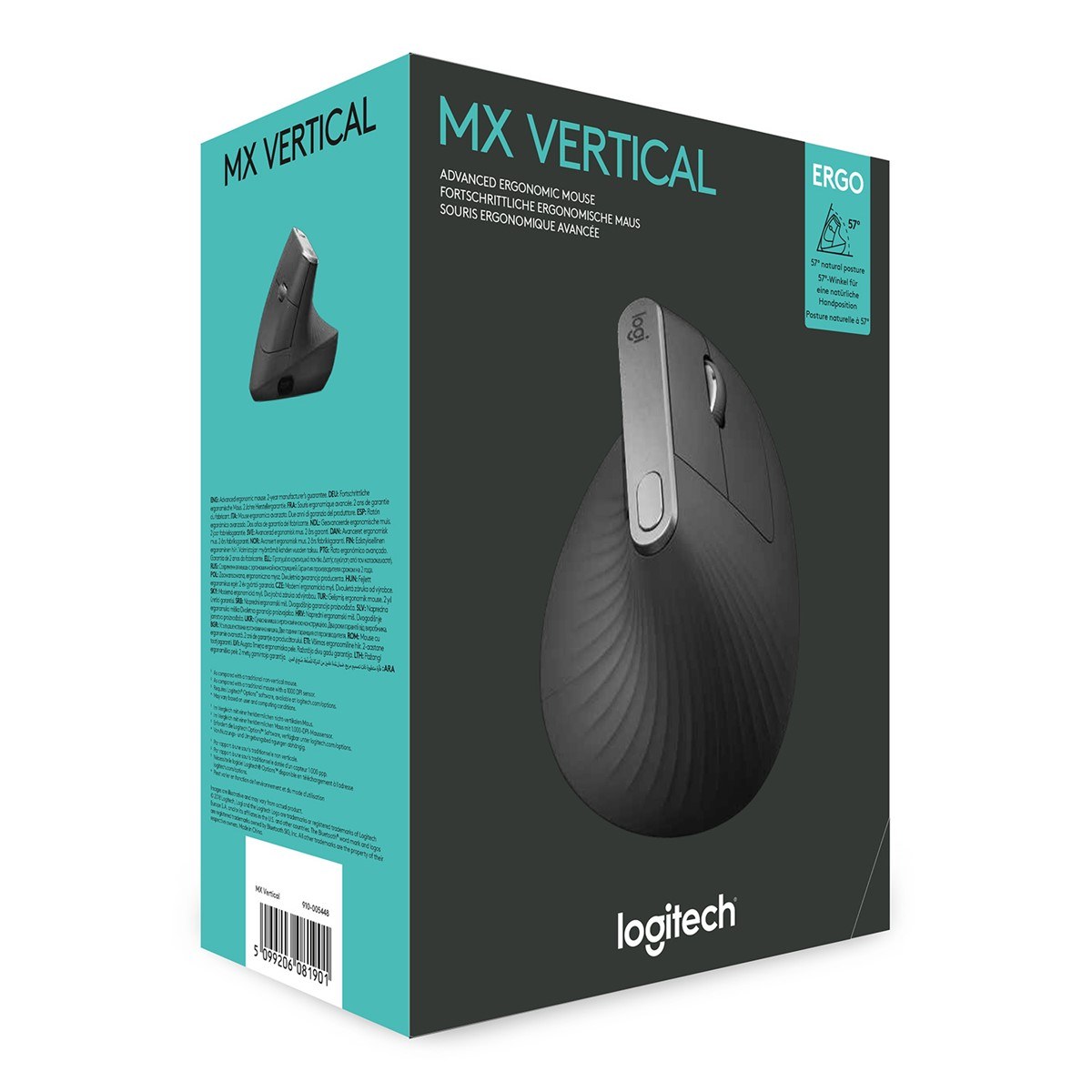 LOGITECH MX VERTICAL GELİŞMİŞ ERGONOMİK DİKEY MOUSE-SİYAH 910-005448 - 6