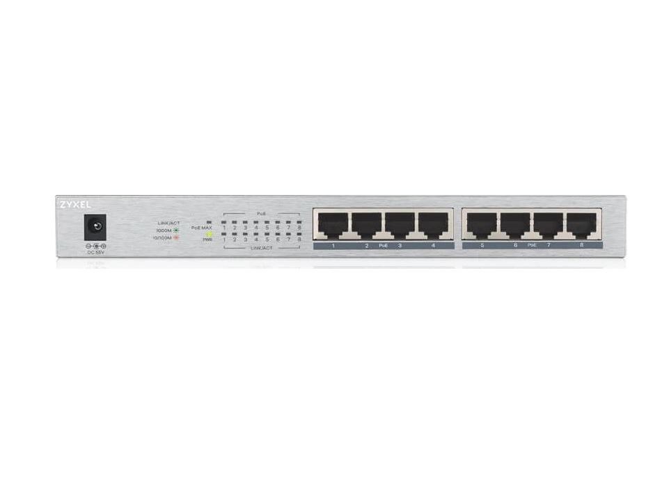 ZYXEL GS-1008HP 8 PORT 10/100/1000 Mbps YÖNETİLEMEZ GIGABIT POE SWITCH - 3