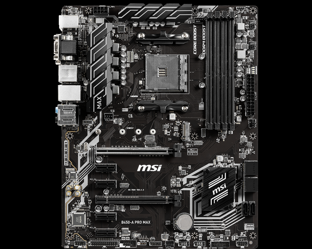 MSI B450-A PRO MAX AM4 DDR4 3466(OC) VGA DVI HDMI M.2 USB3.1 ATX - 4