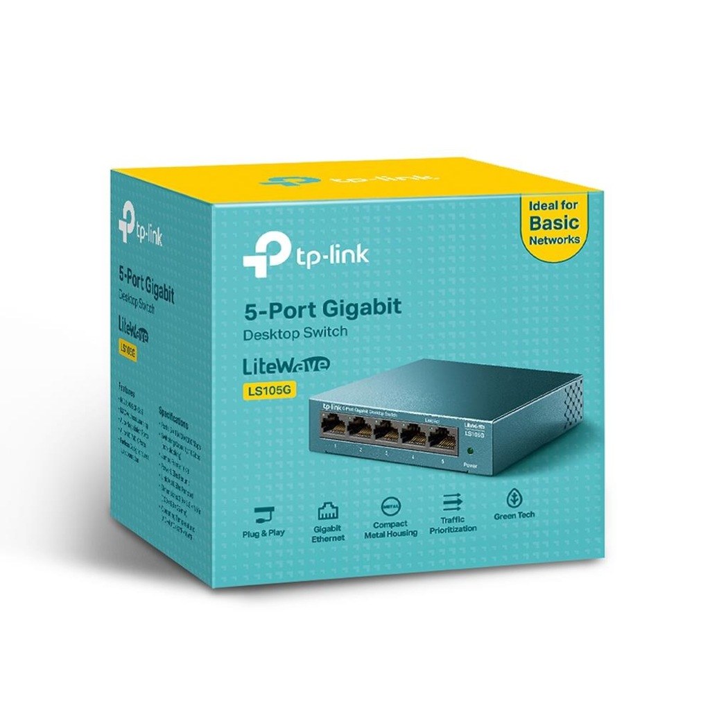 TP-LINK LS105G 5 PORT GIGABIT LITEWAVE MASAÜSTÜ SWITCH (ÇELİK KASA) - 3