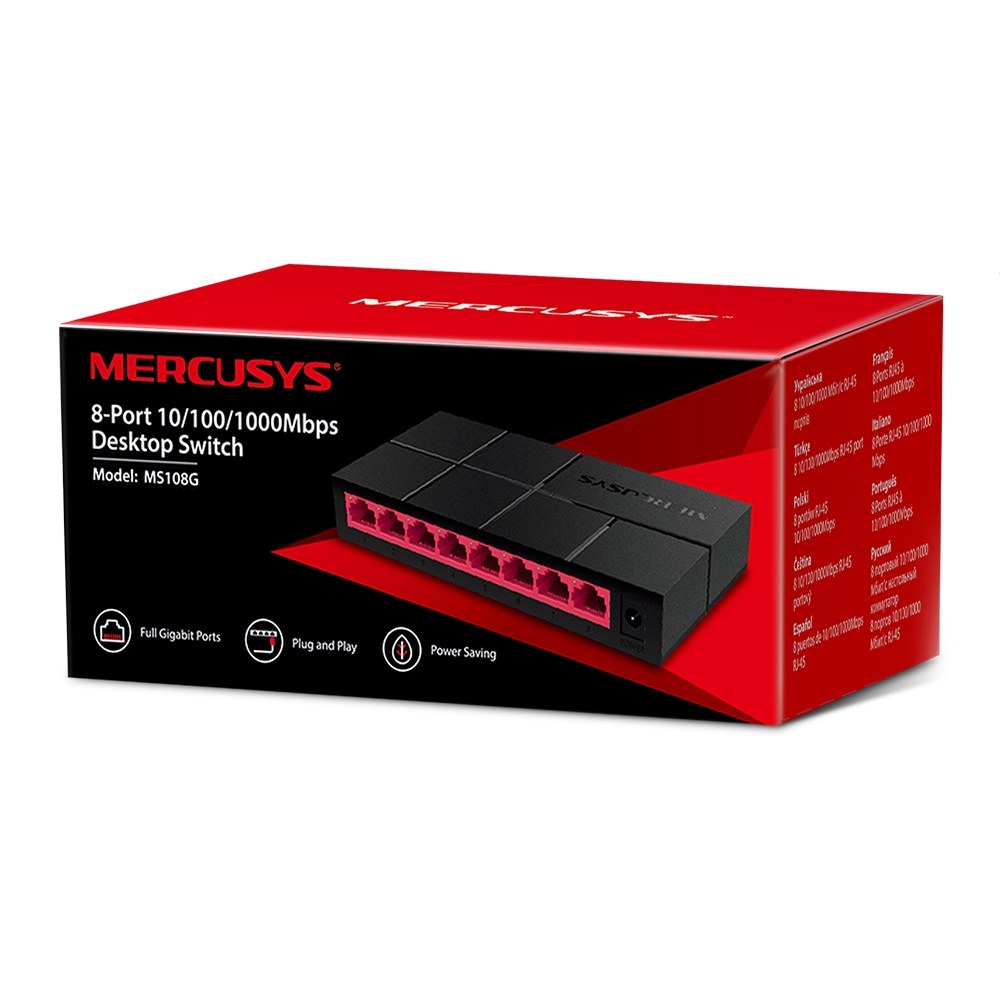TP-LINK MERCUSYS MS108G 8 PORT 10/100/1000 MASAÜSTÜ SWITCH (YÖNETİLEMEZ) - 4