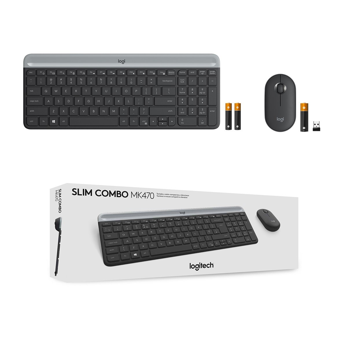 LOGITECH MK470 KABLOSUZ İNCE TÜRKÇE KLAVYE & MOUSE SETİ-SİYAH 920-009435 - 2