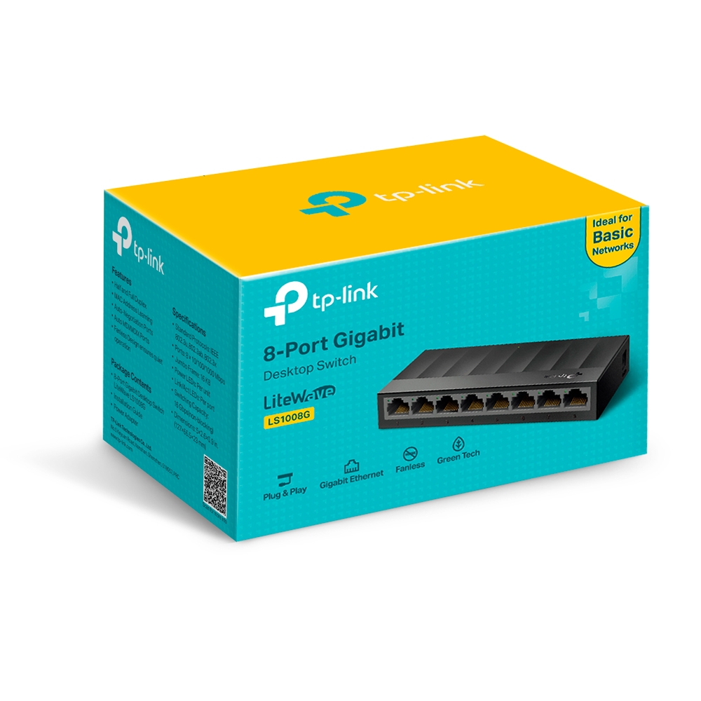 TP-LINK LS1008G 8 PORT GIGABIT LITEWAVE MASAÜSTÜ SWITCH (PLASTİK KASA) - 4
