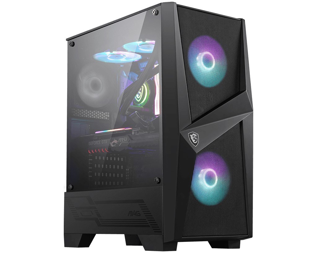 MSI MAG FORGE 100R TEMPERLİ CAM 2X A-RGB FAN 1X 120MM FAN ATX GAMİNG BİLGİSAYAR KASASI - 2