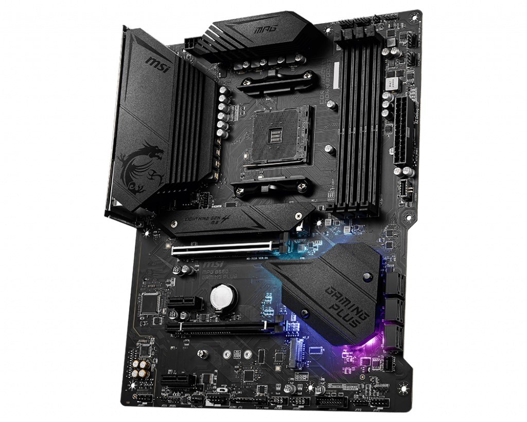 MSI MB MPG B550 GAMING PLUS AM4 DDR4 4400(OC) HDMI DP M.2 USB3.2 RGB ATX - 3