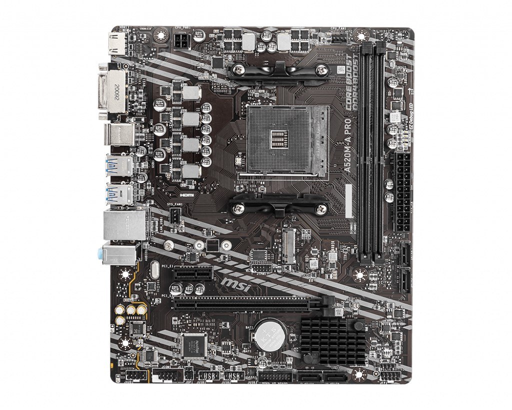 MSI MB A520M-A PRO AM4 DDR4 4600(OC) DVI HDMI M.2 USB3.2 MATX - 2