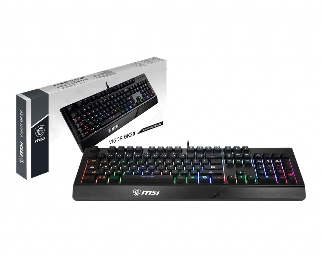 MSI GG VIGOR GK20 TR GAMING KEYBOARD RAINBOW ARKA AYDINLATMA ANTIGHOSTING MEMBRAN SIVI DOKULMESINE DAYANIKLI OYUNCU KLAVYESI TURKCE - 5