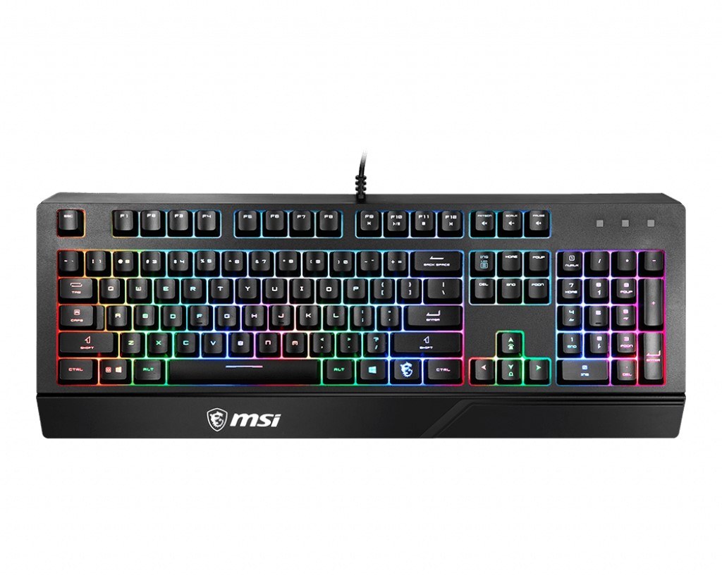 MSI GG VIGOR GK20 TR GAMING KEYBOARD RAINBOW ARKA AYDINLATMA ANTIGHOSTING MEMBRAN SIVI DOKULMESINE DAYANIKLI OYUNCU KLAVYESI TURKCE