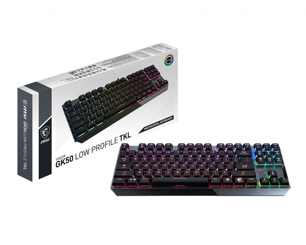 MSI GG VIGOR GK50 LOW PROFILE TKL TR DUSUK PROFIL SAYISAL TUS TAKIMSIZ KOMPAKT TKL TASARIM GERCEK MEKANIK KAILH SWITCH PER KEY RGB F - 5