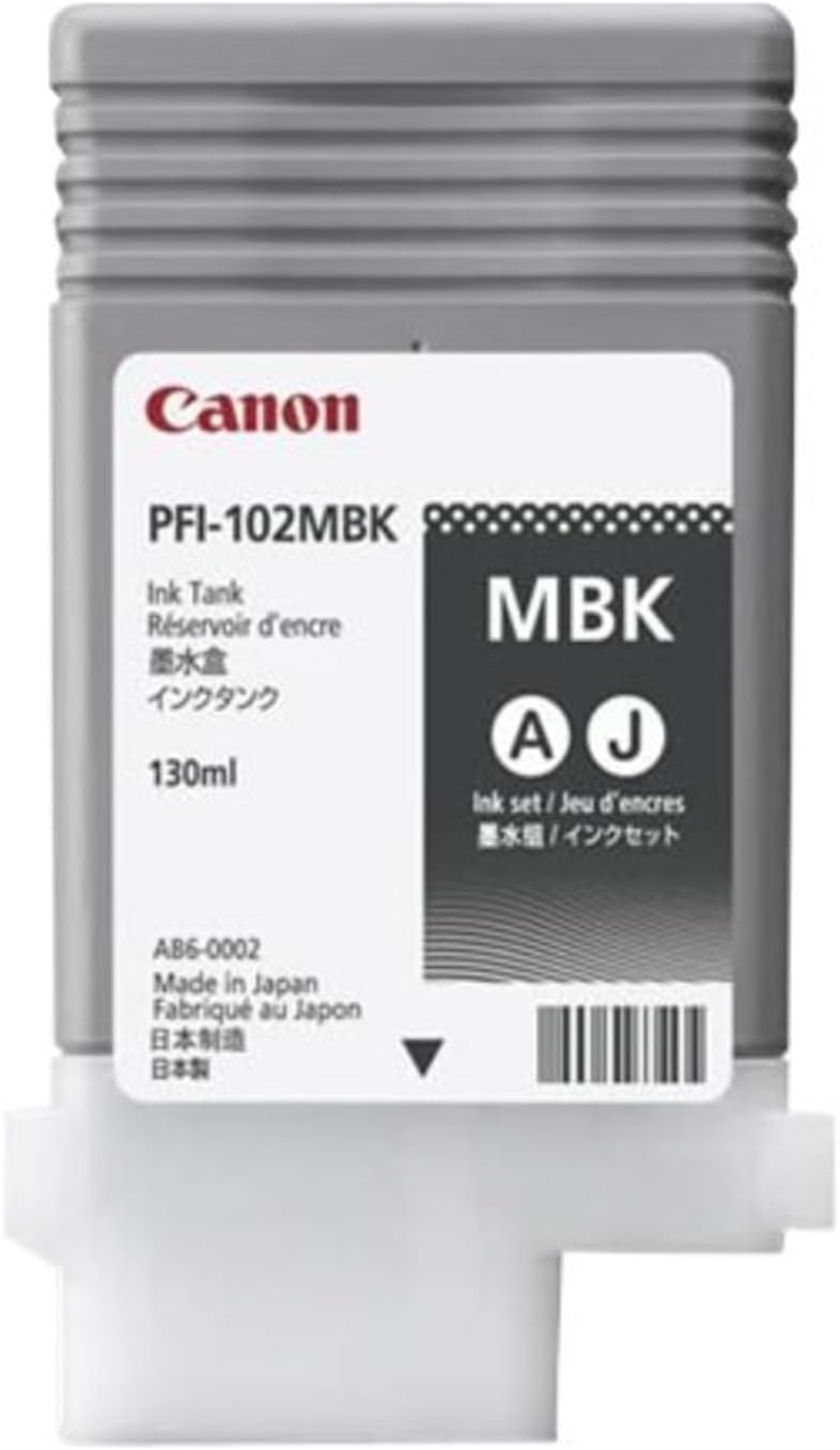 CANON 0894B001 PFI-102MBK MAT SIYAH KARTUS (130 ML)LP17/LP24 /IPF 500/IPF 510/IPF 600/IPF 605/IPF 610/IPF 650/IPF 655/IPF 700/IPF 710/IPF 720/IPF 750/IPF 755/IPF 760/IPF 765 - 6