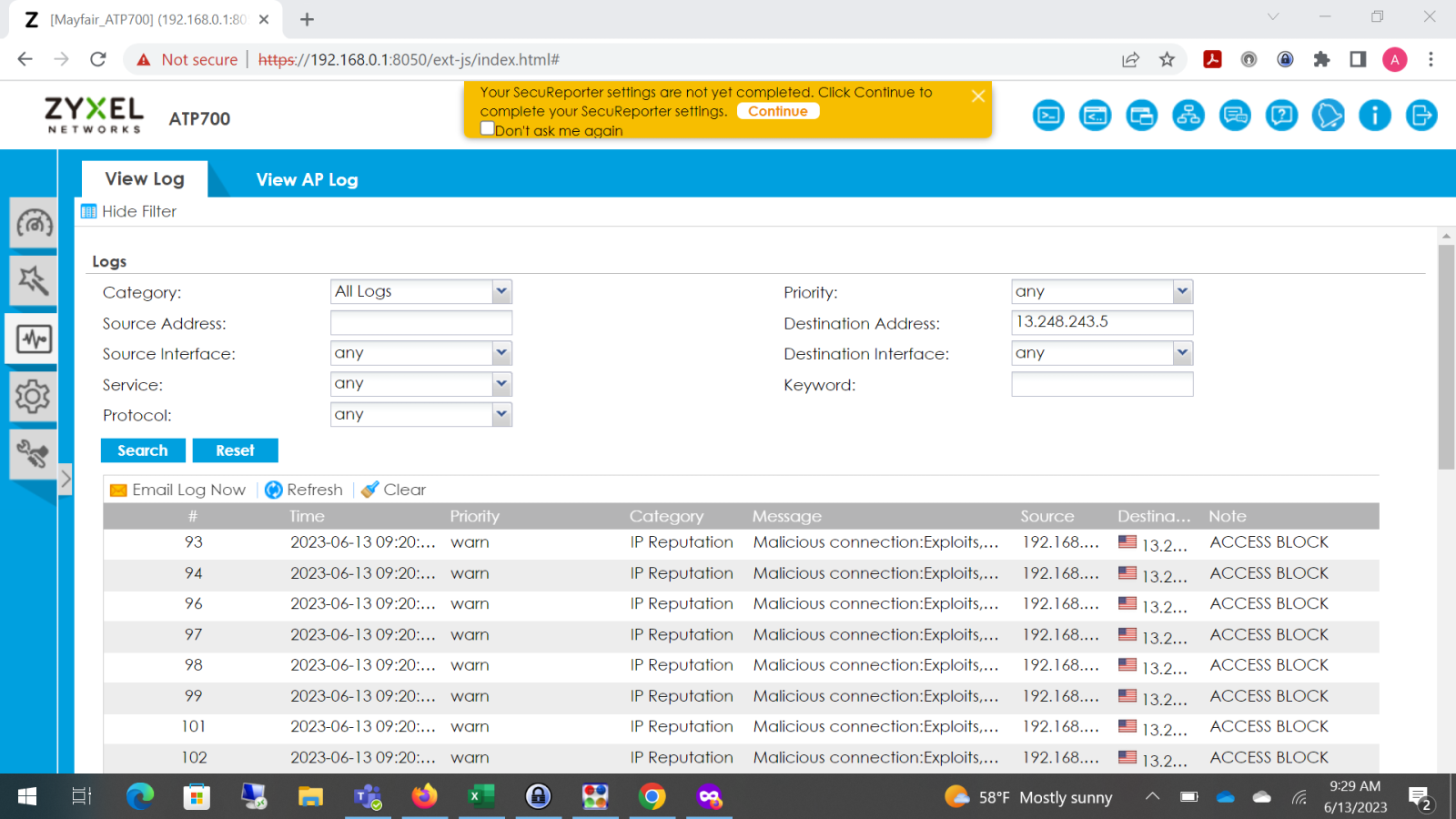 ZYXEL SUBGATE ATP700 2 YIL 5651 LOG ANALYZER - HOTSPOT YAZILIMI